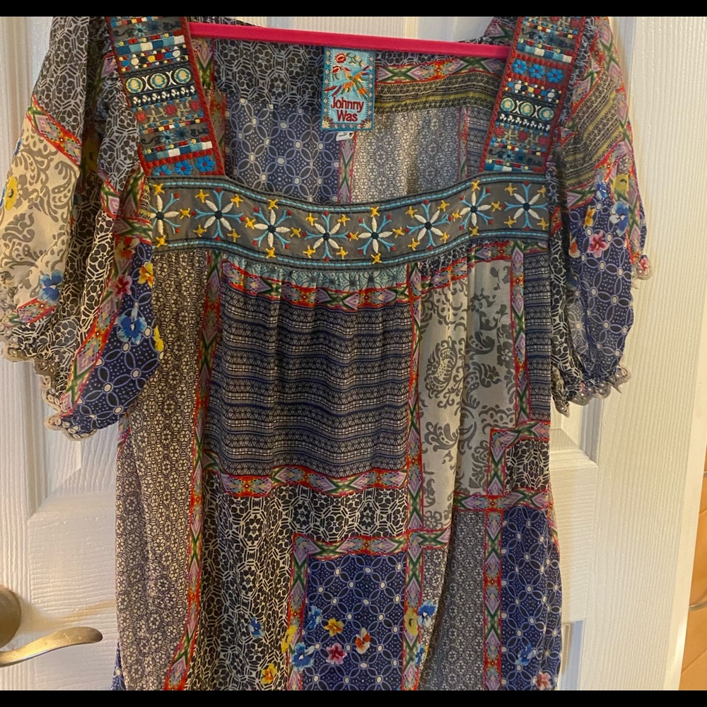 Johnny Was Kichica embroidered Blouse